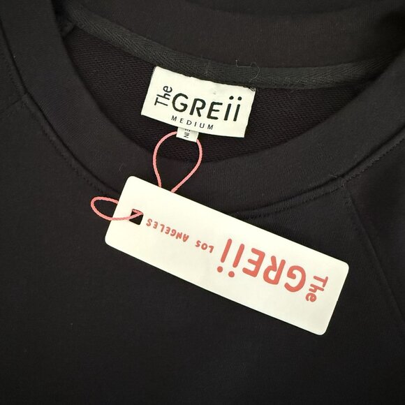 NWT The Greii Black Studded Raglan Cap Sleeve Top - Picture 7 of 8